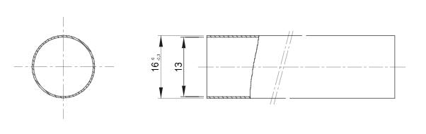 Tubo Rigido in PVC diametro 16mm Lunghezza 3 metri