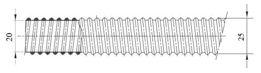 Guaina spiralata serie Diflex GRIGIO 20mm - Al metro