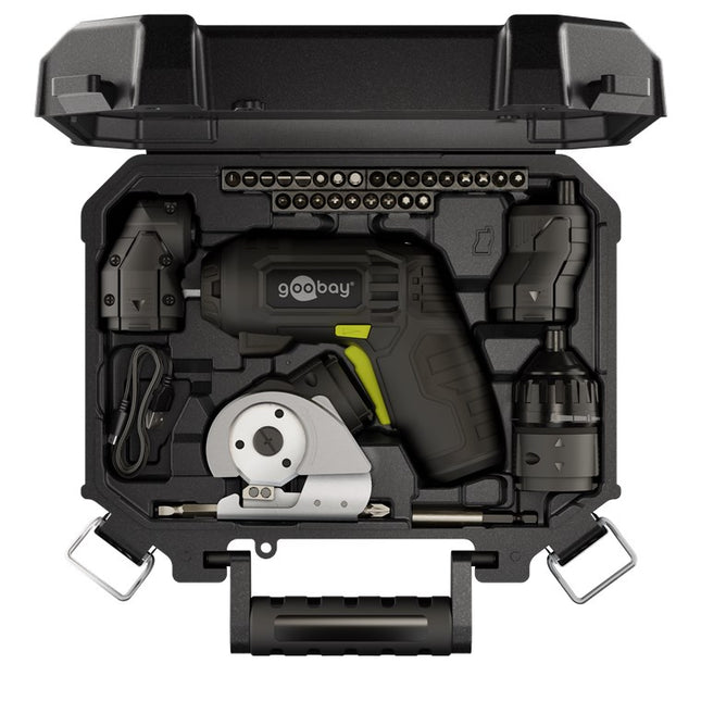 Set mini avvitatore a batteria 4 in 1 con taglierina