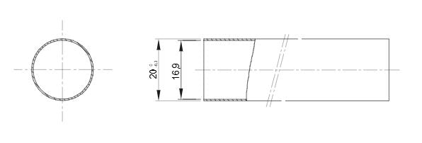 Tubo Rigido in PVC diametro 20mm Lunghezza 3 metri