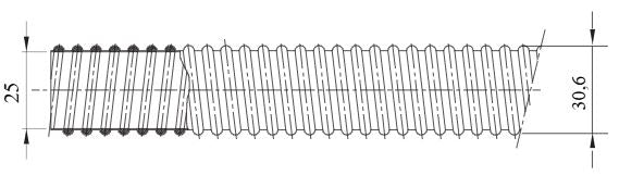 Guaina spiralata serie Diflex GRIGIO 25mm - Al metro