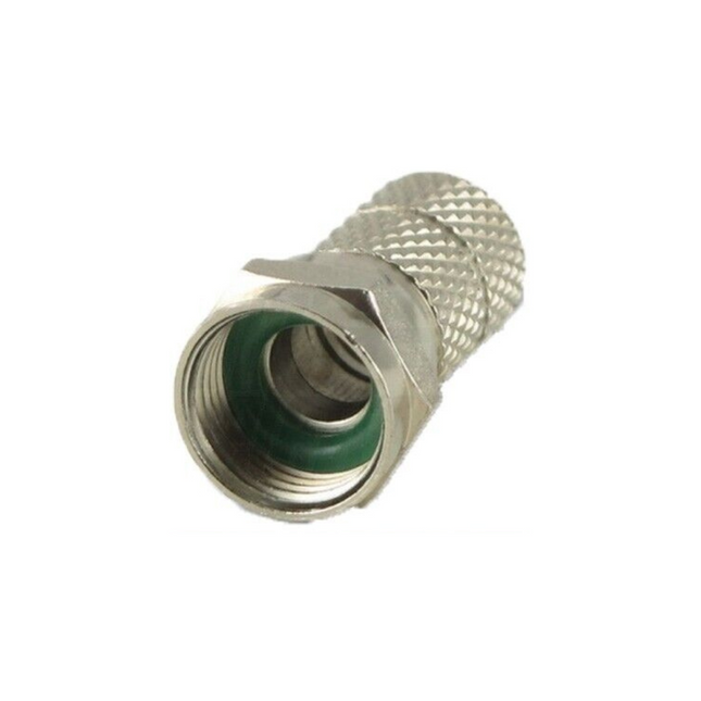 Connettore Spina F a vite con O-RING per Cavo SAT e TV 7mm - Conf. 25 pz