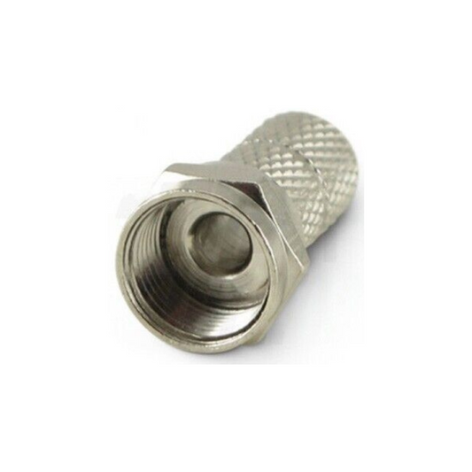 Connettore Spina F a vite per Cavo SAT e TV 5mm - Conf. 25 pz