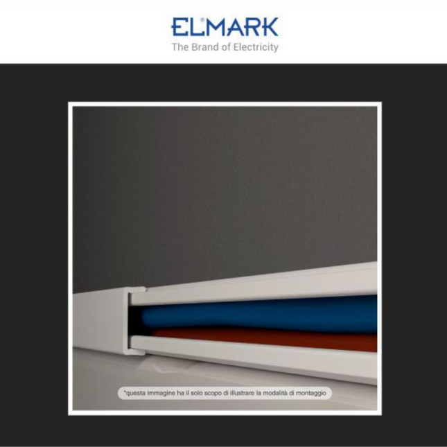 Canalina Passacavi in Plastica Bianca e Coperchio Removibile