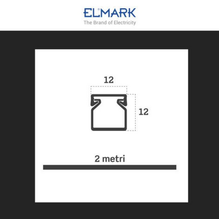 Canalina Passacavi in Plastica Bianca e Coperchio Removibile
