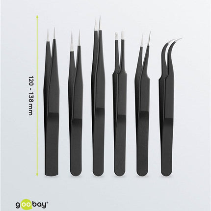 Set di pinzette antistatiche da 6 pezzi
