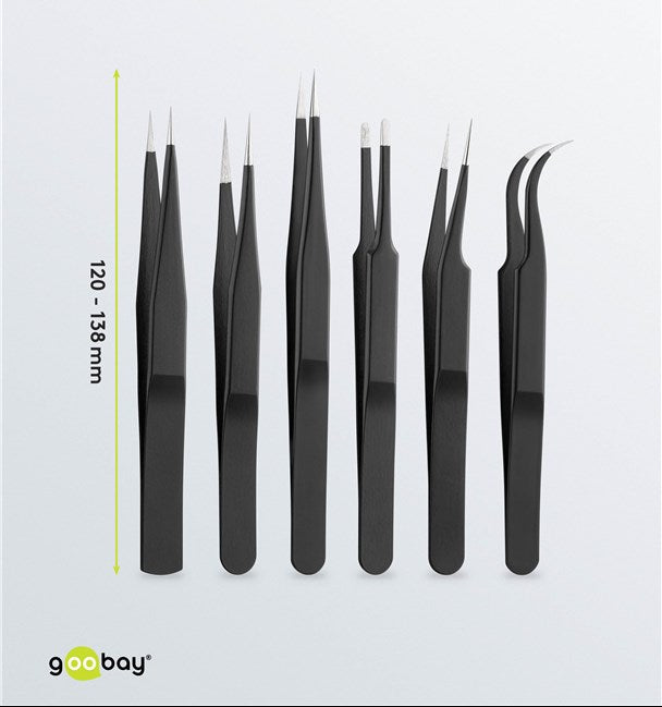 Set di pinzette antistatiche da 6 pezzi