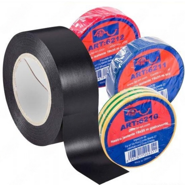 Nastro Isolante Certificato VDE 25 Metri - Vari colori
