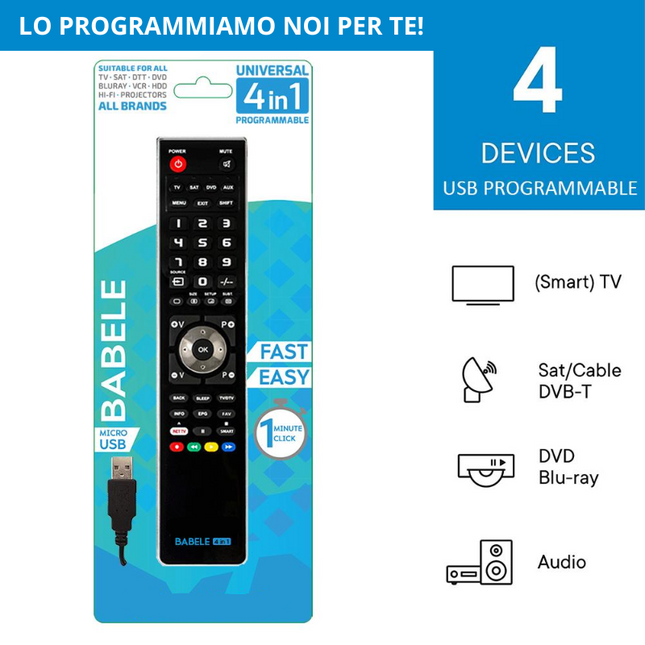 Telecomando universale 4 in 1