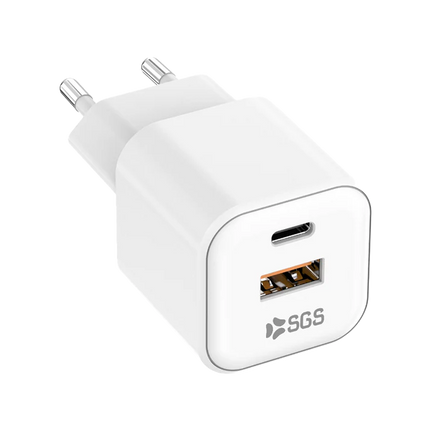 Caricatore Dual USB + USB-C PD GAN 35W