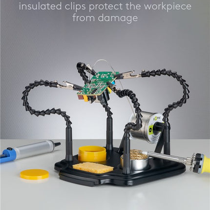 Supporto per saldatura con 4 bracci flessibili