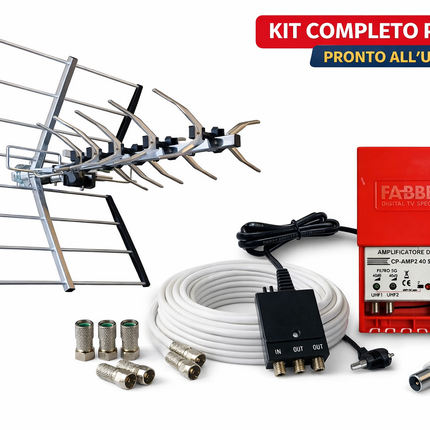 Kit Antenna Digitale Terrestre Completo – Pronto per 3 TV