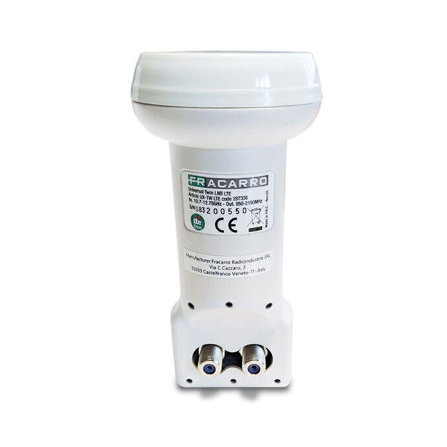 LNB Fracarro 2 uscite per Parabola universale e filtro LTE