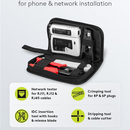 Kit di utensili per installazione di telefono e rete
