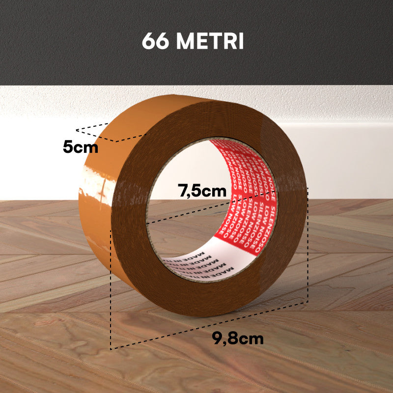 Nastro adesivo Silenzioso professionale 5cmx66m AVANA conf. 6pz