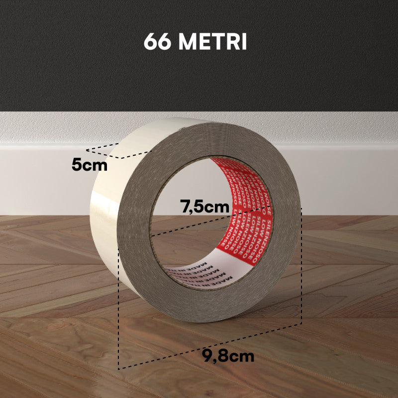 Nastro adesivo Silenzioso professionale 5cmx66m TRASPARENTE