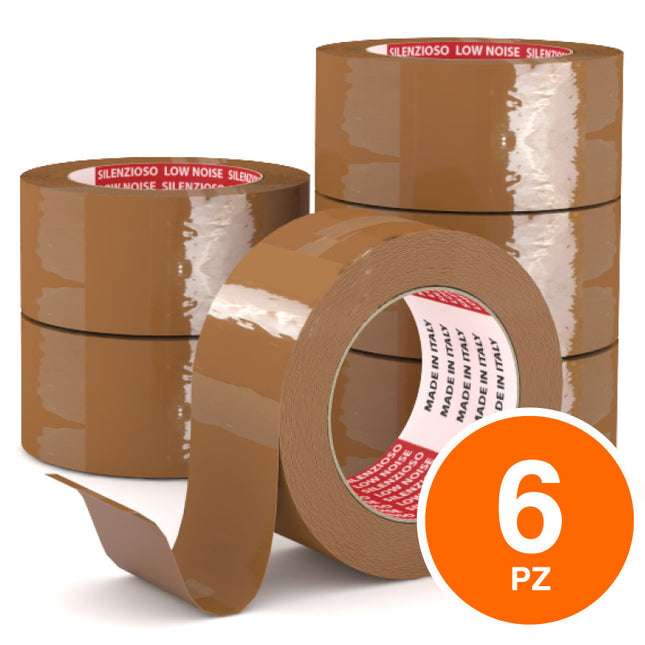 Nastro adesivo Silenzioso professionale 5cmx66m AVANA conf. 6pz