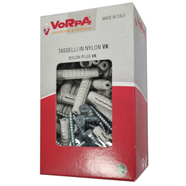 Tasselli 8 mm in Nylon a 4 settori con Viti TSP - 50pz