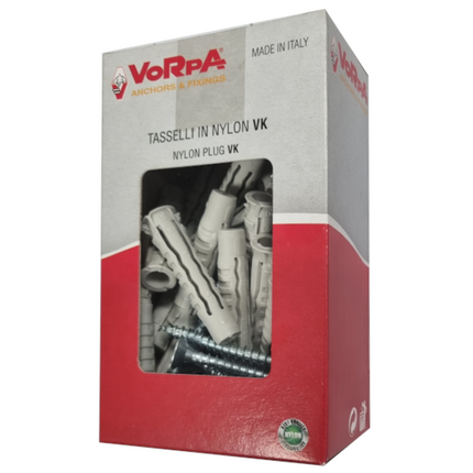 Tasselli 10 mm in Nylon a 4 settori con Viti TSP - 25pz